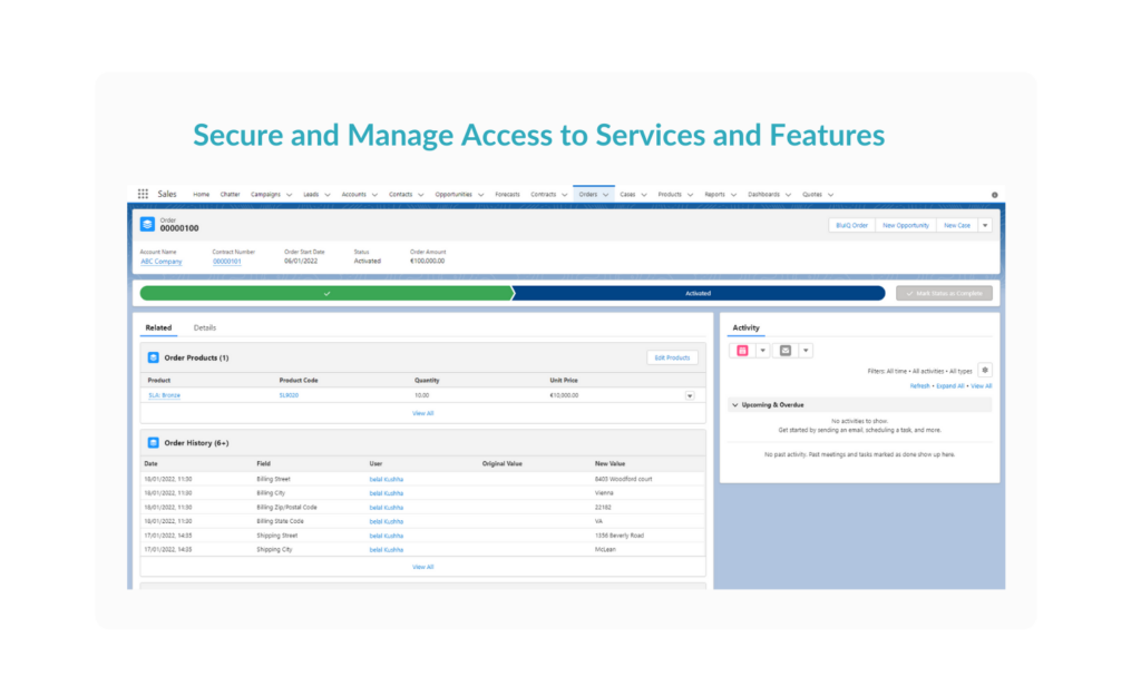 Secure and Manage Access to Services and Features